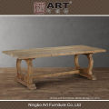 Antique furniture european recycled fir wooden dining room table